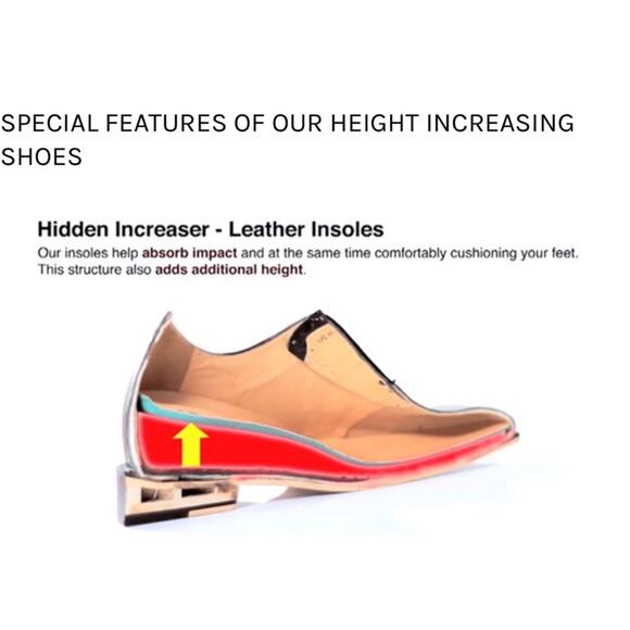 Height Increased Brown Leather Dress Shoes - Picture 10 of 10